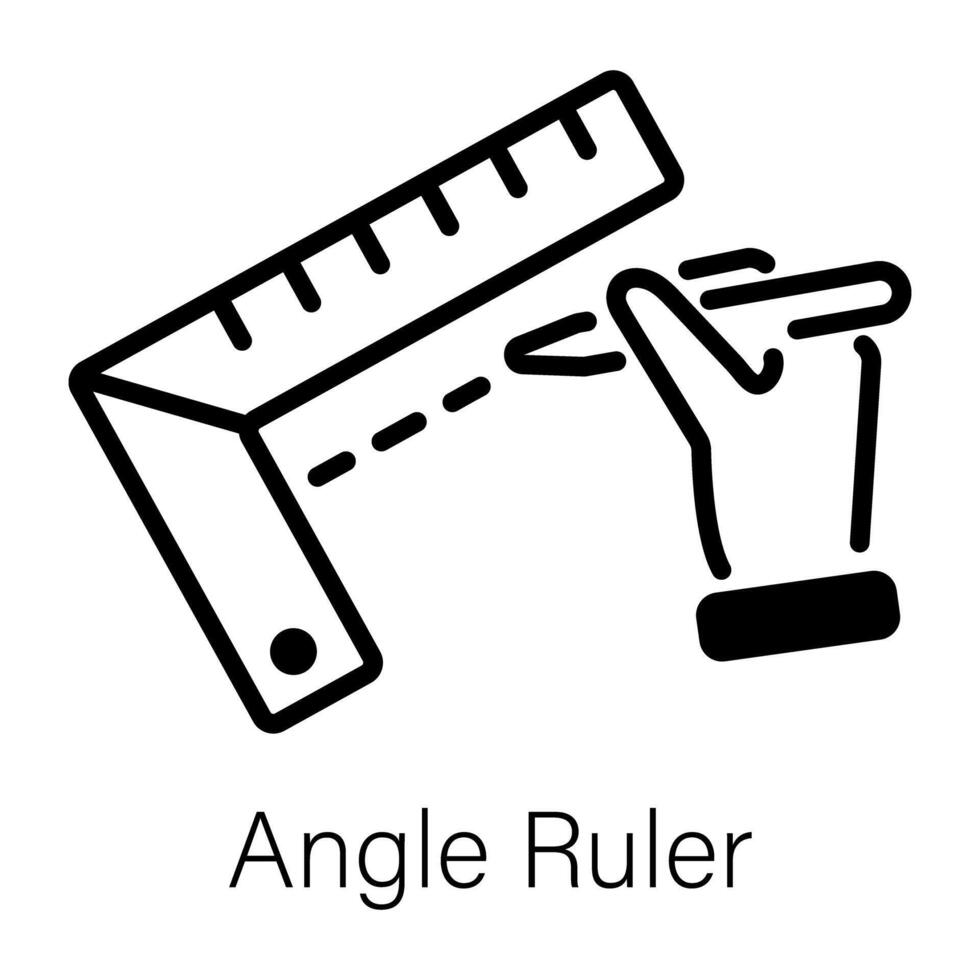 Trendy Angle Ruler vector