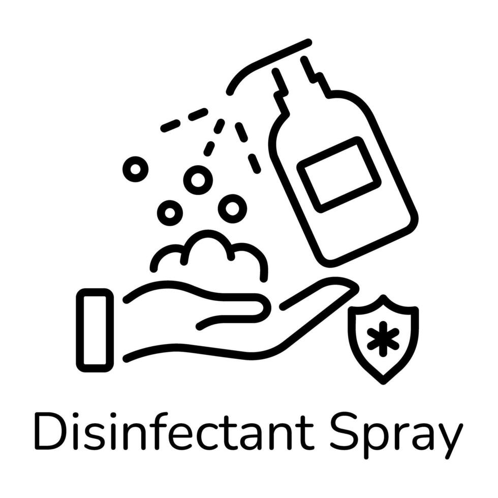 Trendy Disinfectant Spray vector