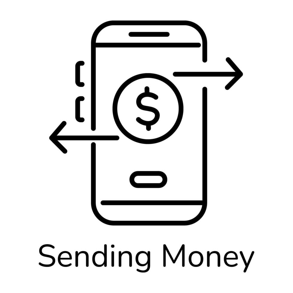 Trendy Sending Money vector