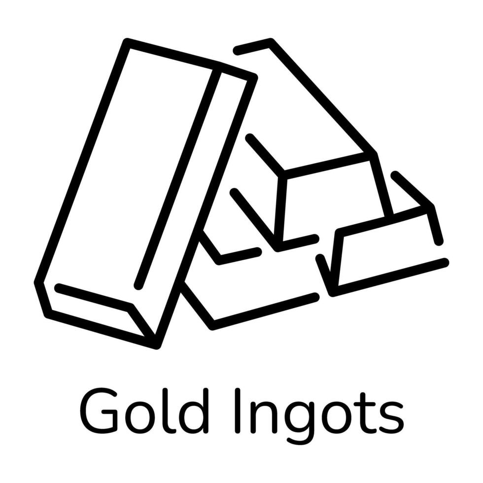 Trendy Gold Ingots vector