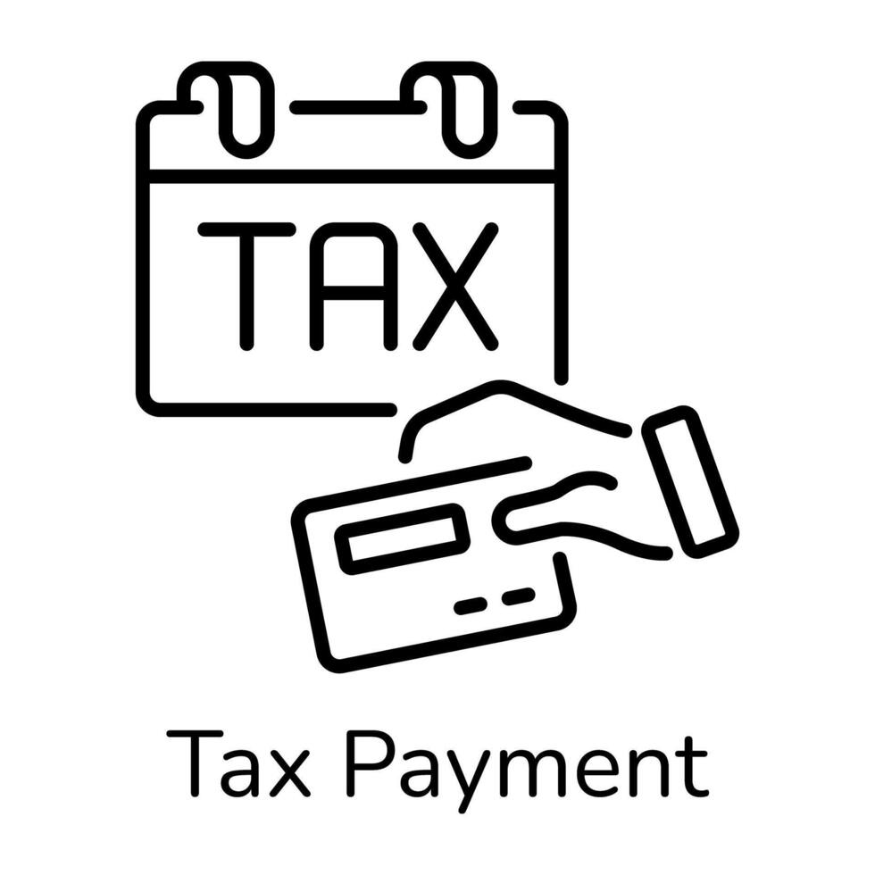 Trendy Tax Payment vector