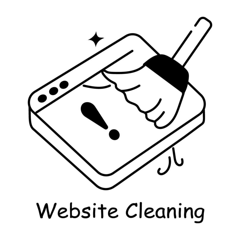 Trendy Website Cleaning vector