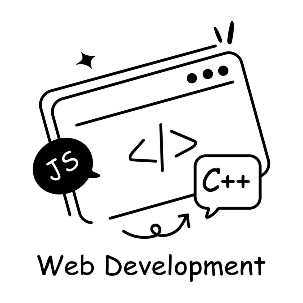 Trendy Web Development vector