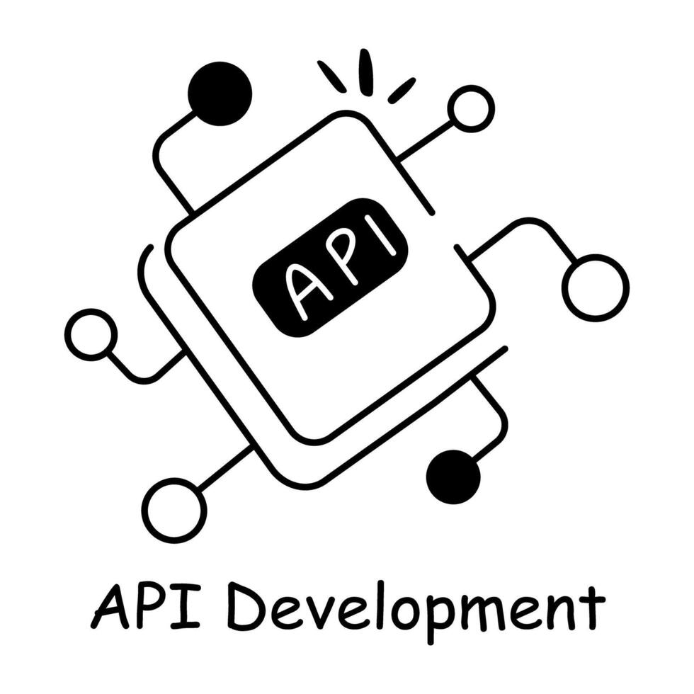 Trendy API Development vector