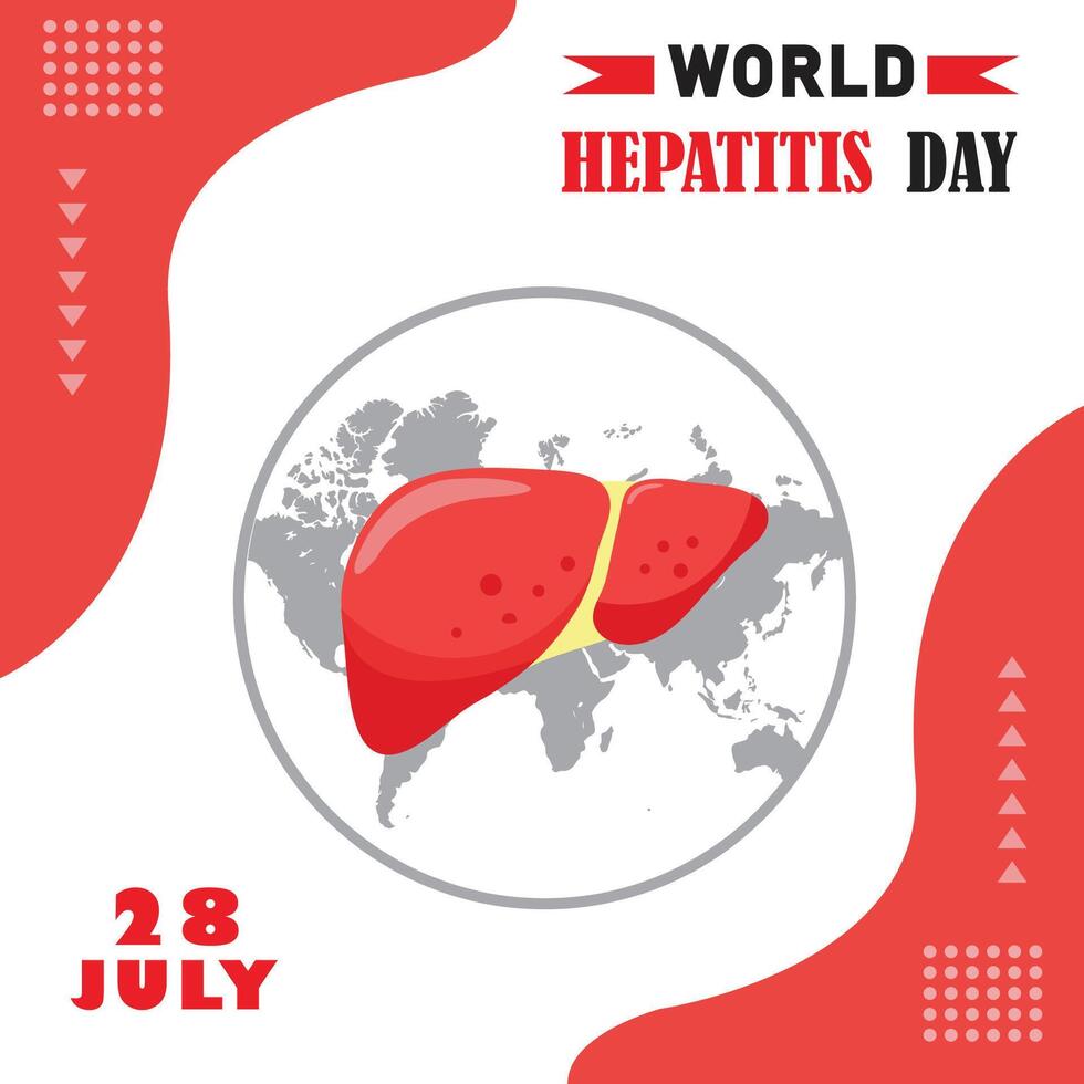 International hepatitis day post vector