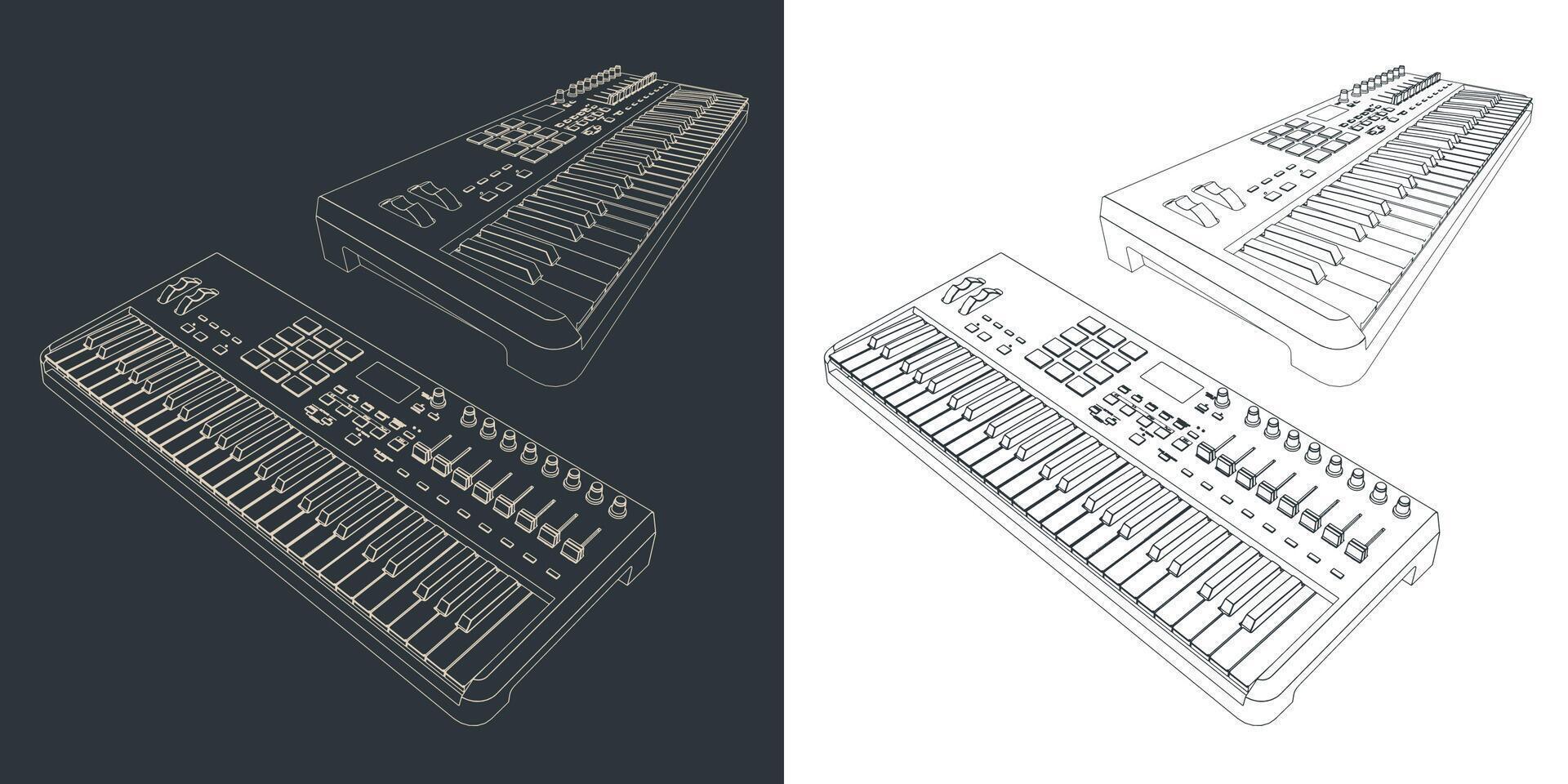 MIDI controller keyboard vector