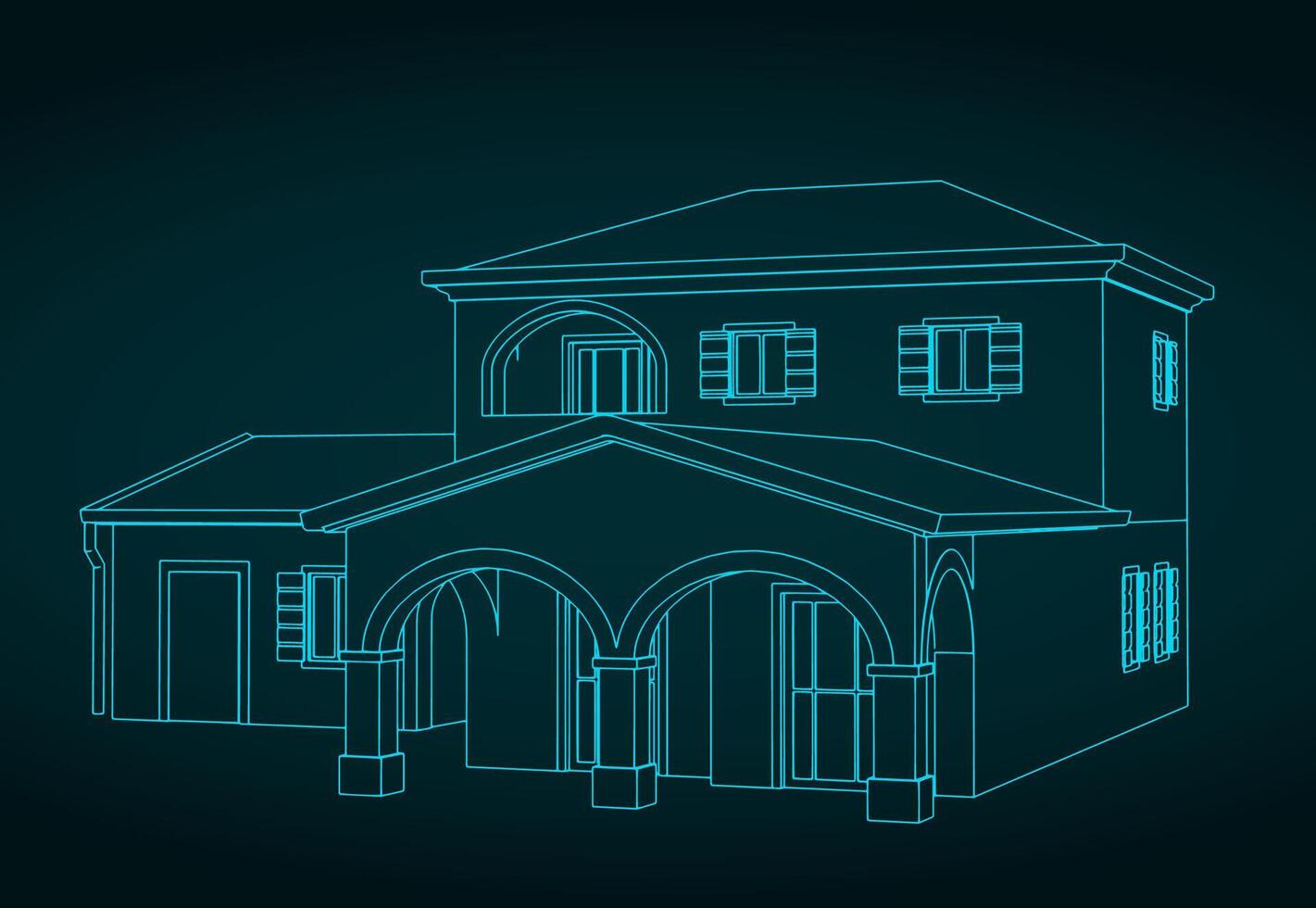 Manor house illustration vector