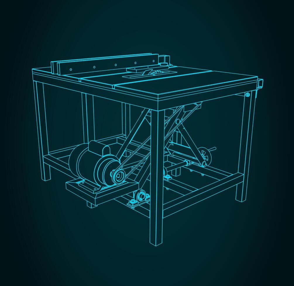 Professional table saw vector