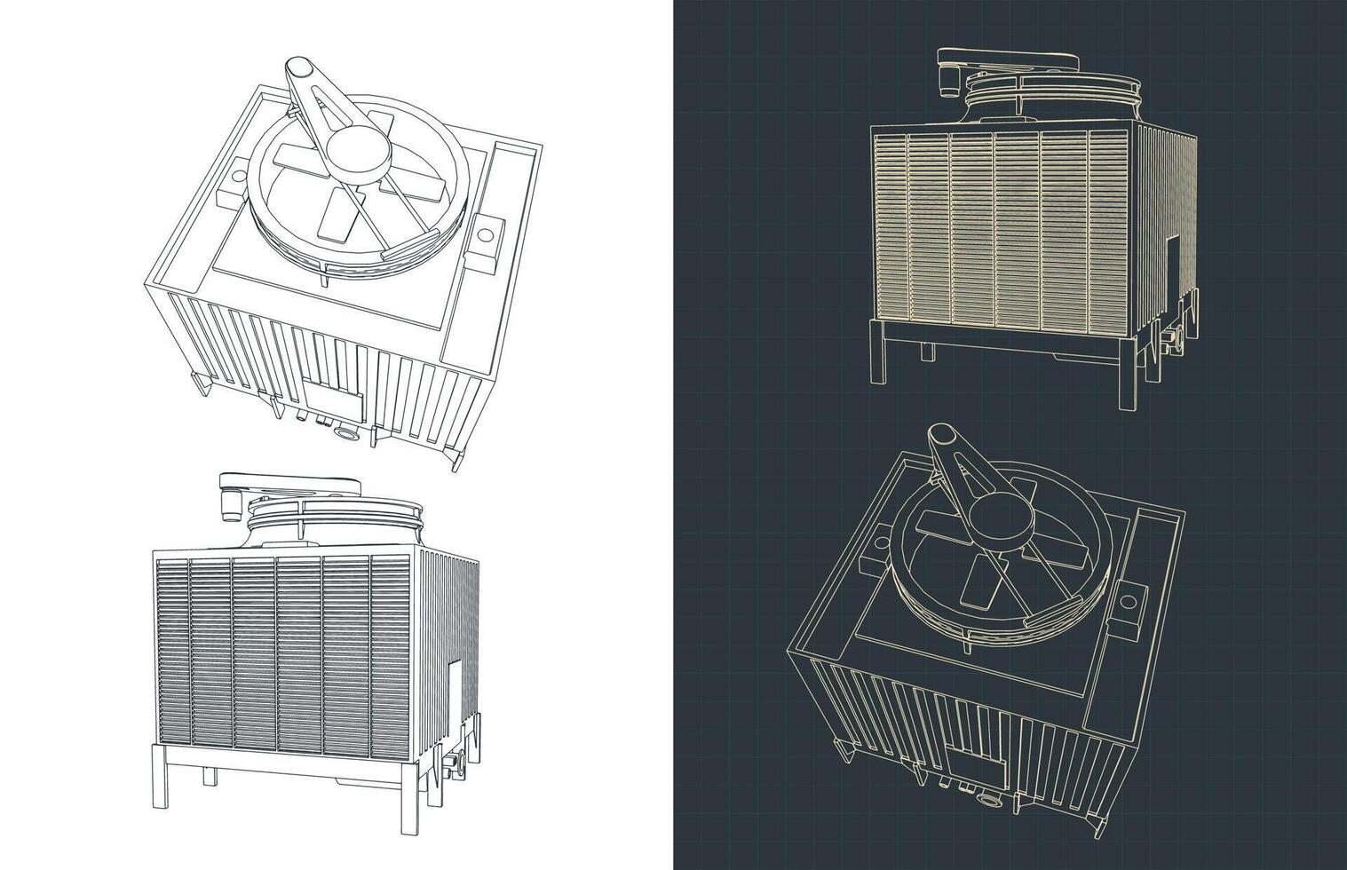 Cooling tower illustration vector