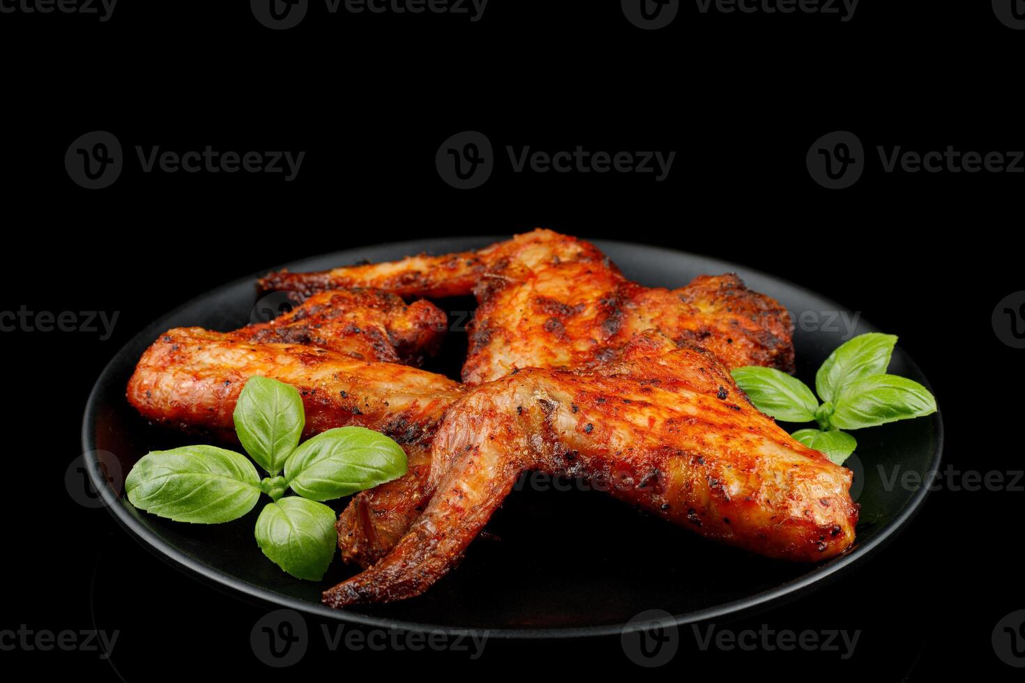 Plate of chicken wings photo