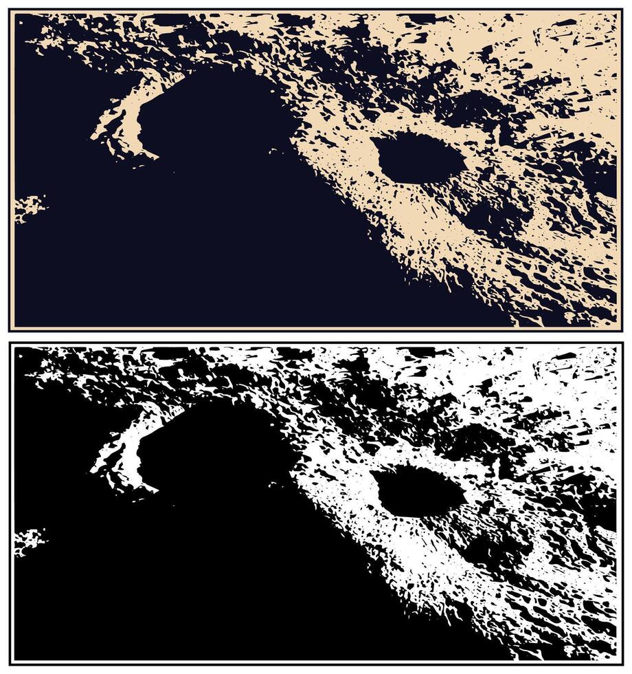 Craters planetary surface close up vector