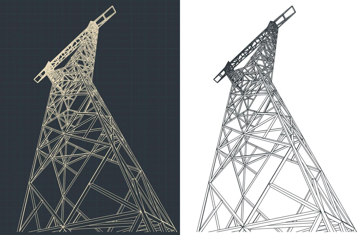 Power pole illustration vector