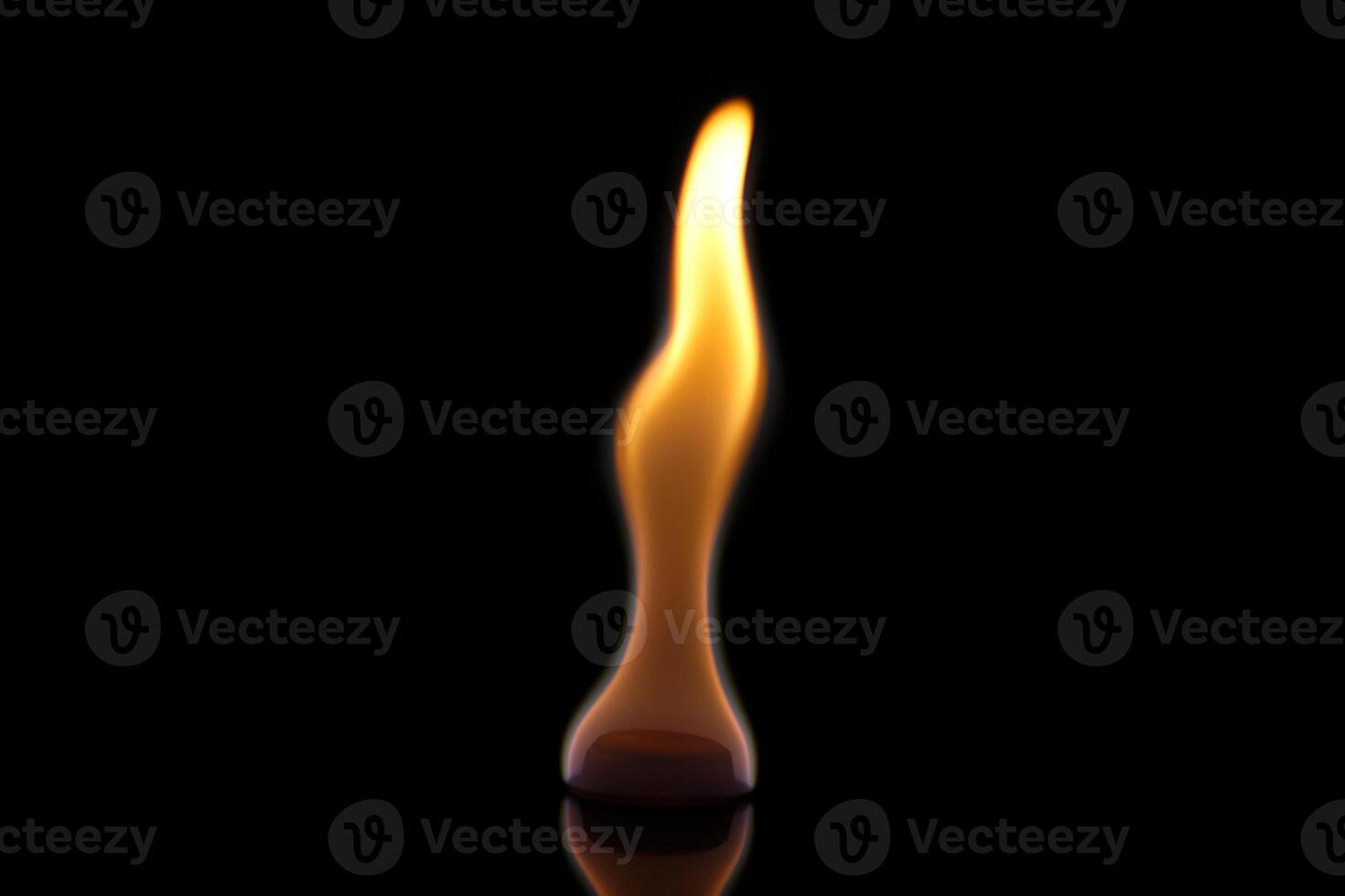 Hexamine fuel tablet burn on a black background photo