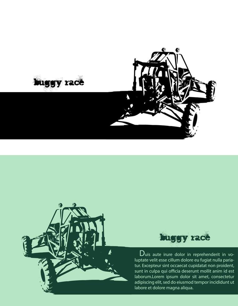 Buggy recreational off-road vehicle vector