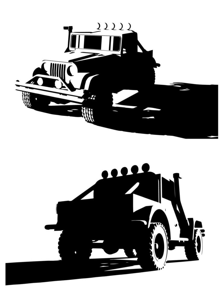 Off-road vehicle illustration vector