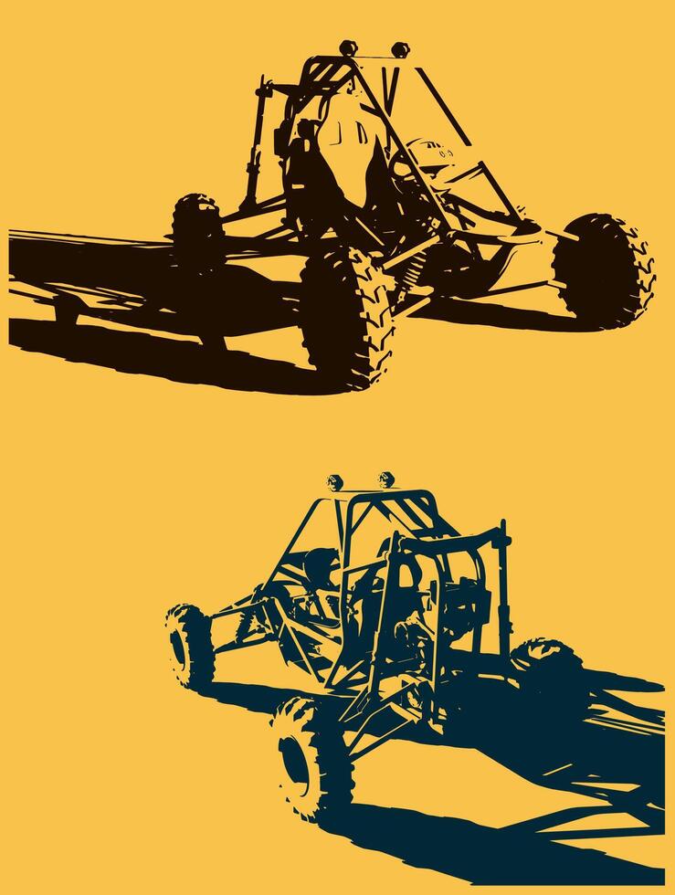 Buggy recreational off-road vehicle vector