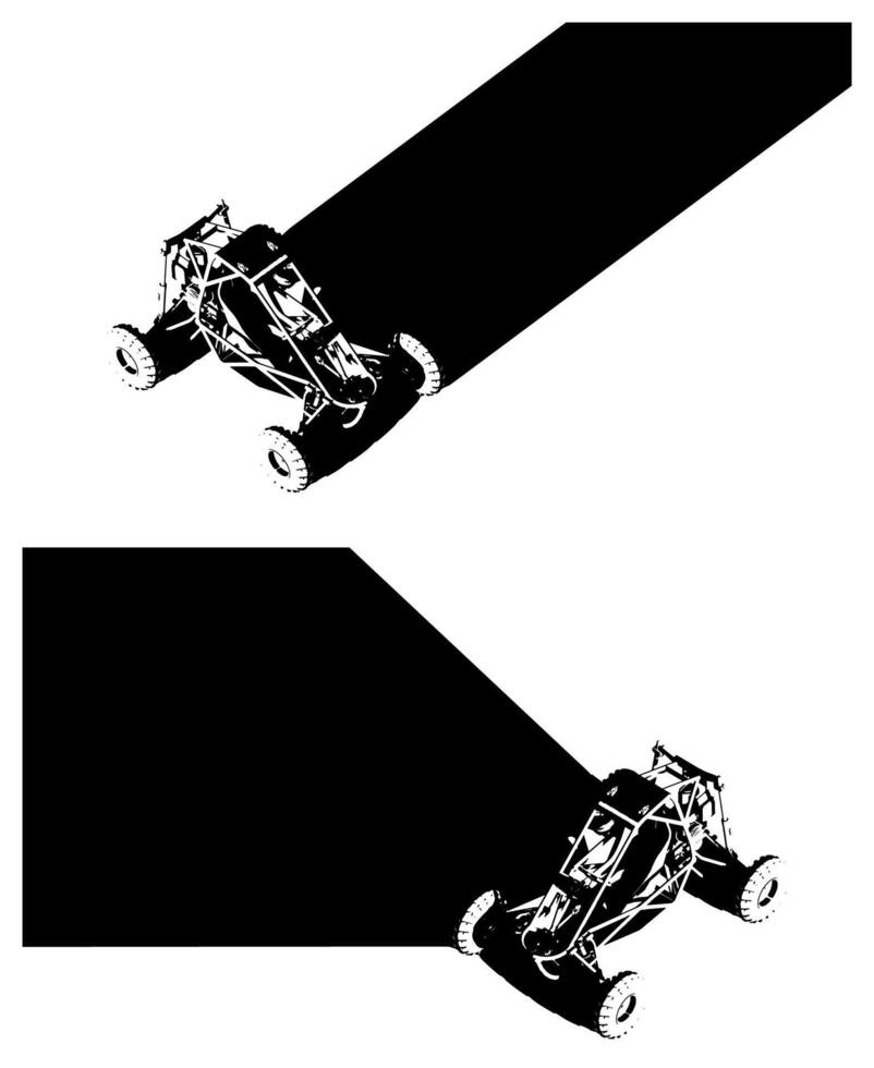 Stylized buggy off-road vehicle vector
