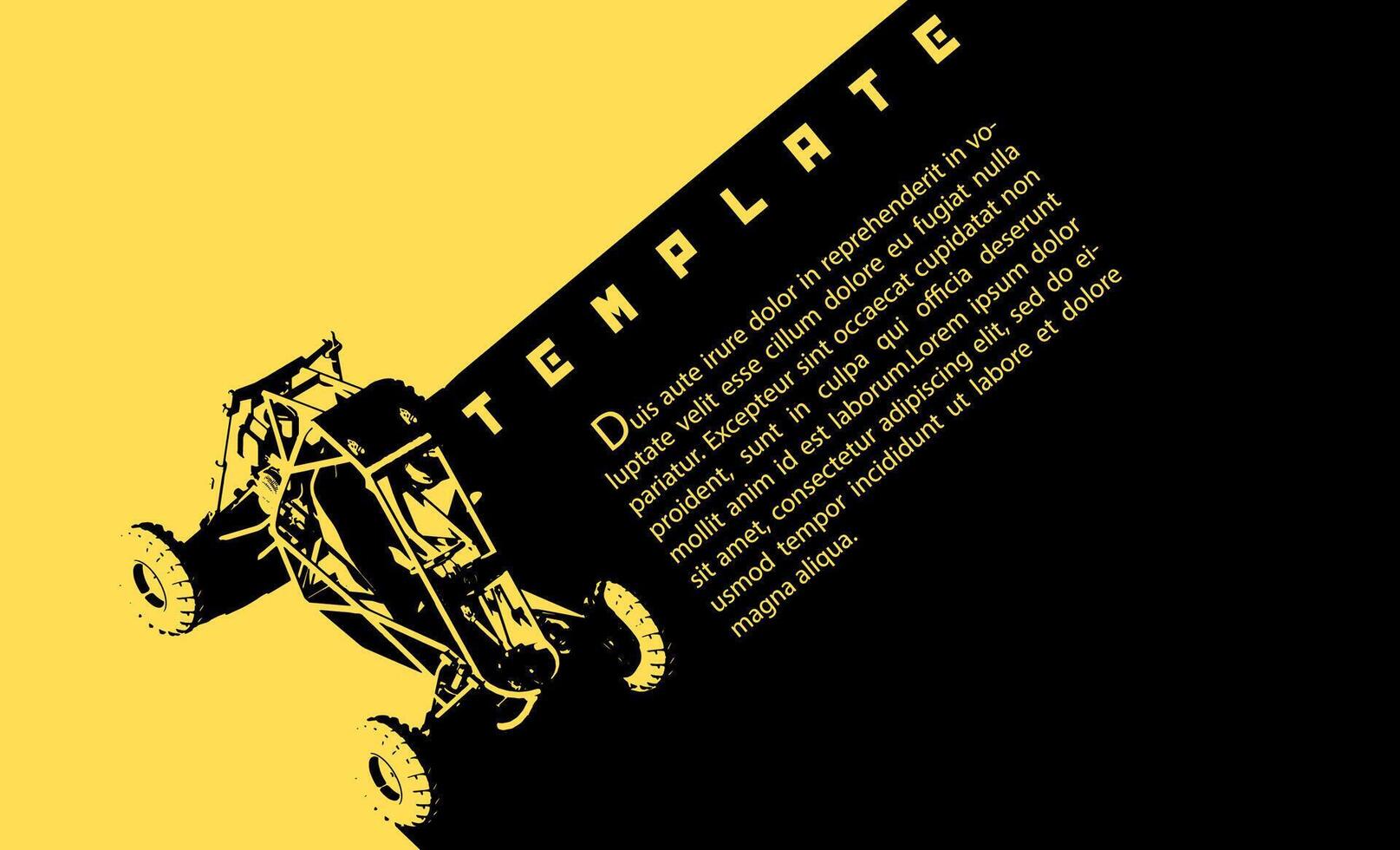 Stylized buggy template vector