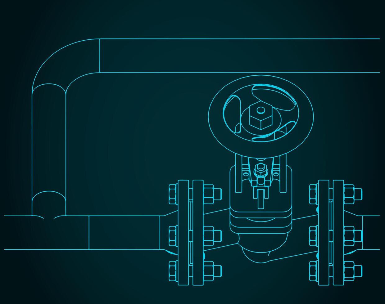 Bypass steam valve vector