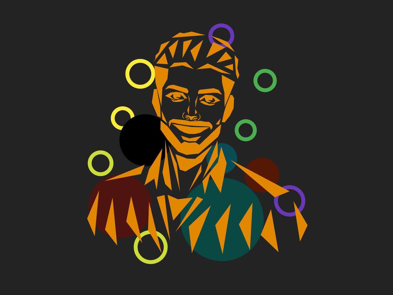Abstract Illustration of a Man for Father's Day. Celebrate Father's Day with this stylish and meaningful abstract illustration. vector