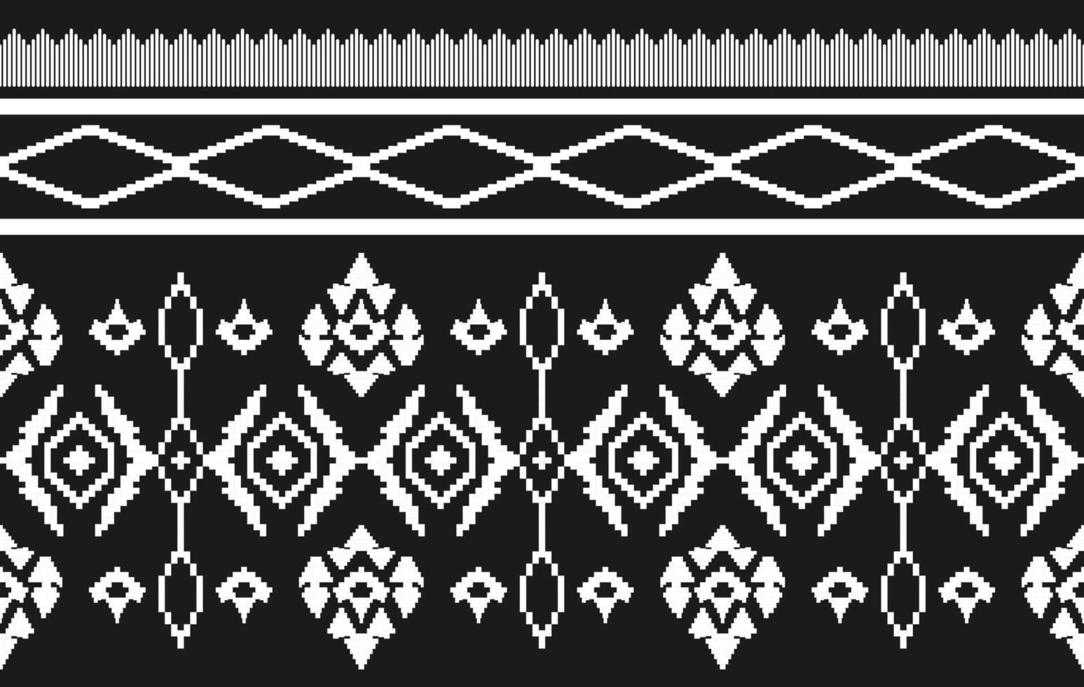 Geometric floral ethnic fabric seamless pattern black tone color. traditional ethnic textile printed pattern, Designed for background ,wallpaper ,carpet ,clothing ,pattern ,fabric ,embroidery vector