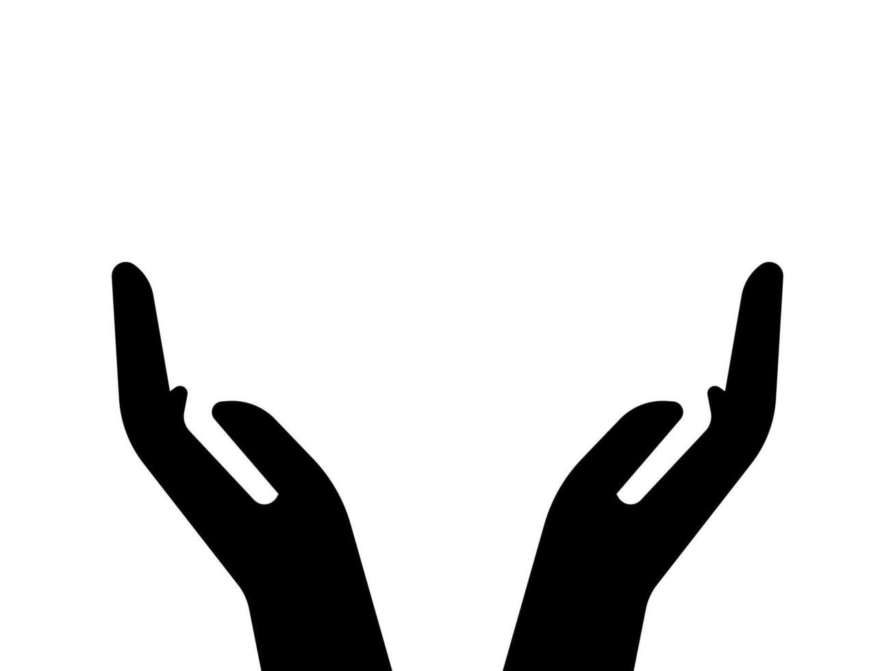 Raise hand icon. Support icon, hope and peace. vector
