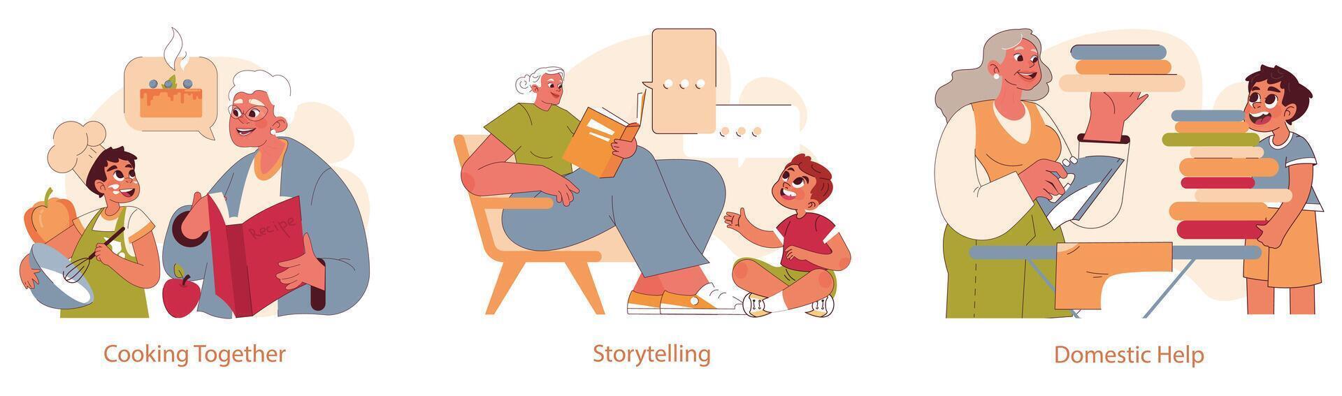 Grandparents Day. Flat Illustration vector