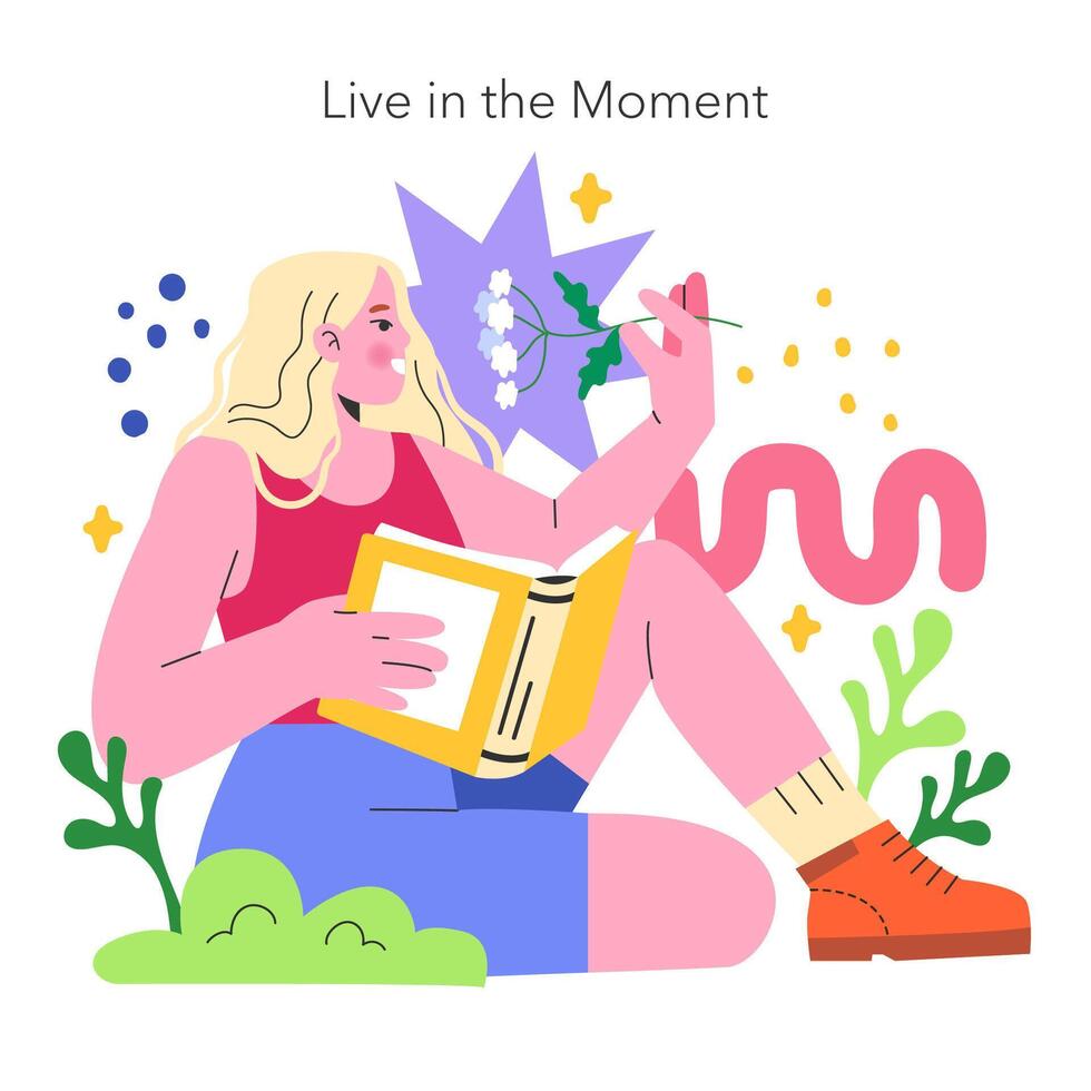 YOLO concept Flat illustration. vector