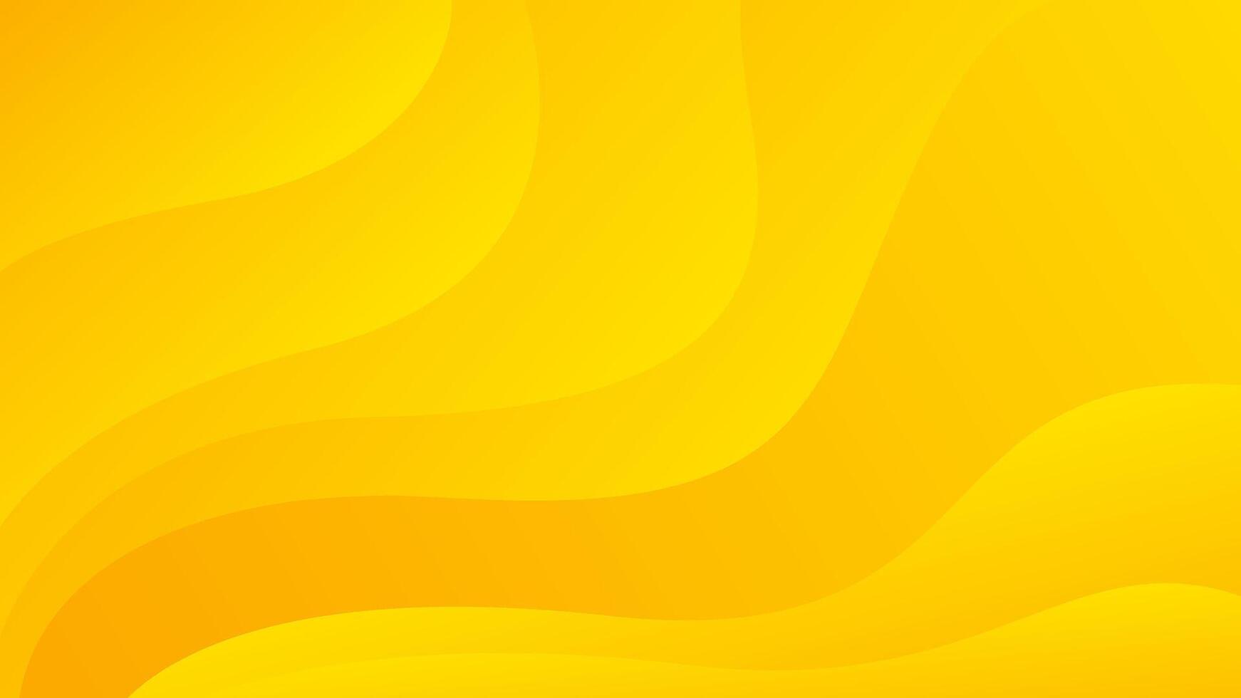 Bright orange-yellow abstract dynamic background with waving shapes. Fresh lemon orange color. Modern wallpapers for templates, banners, sales, events, ads, web and pages vector
