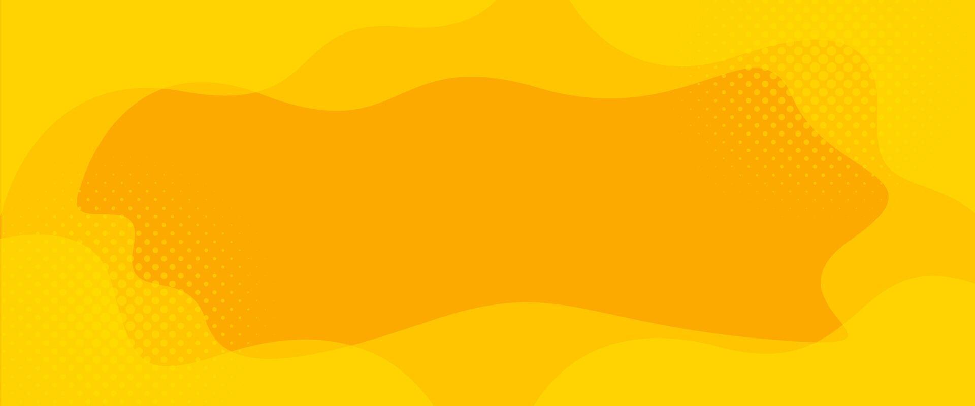 Abstract yellow dynamic curve background. Fresh lemon orange color. Template banner background for web, pages, sales, headers, events, holidays, parties, and falling vector