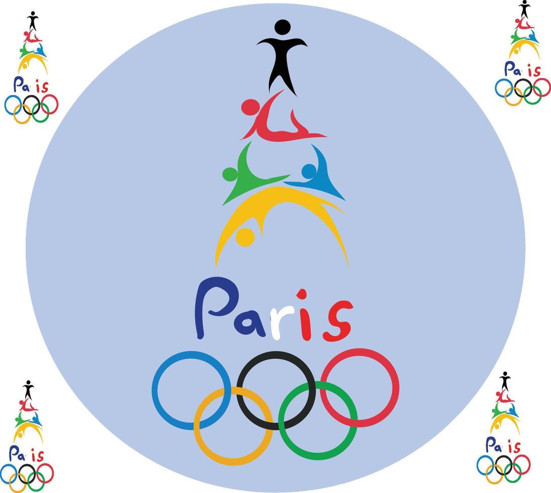 olympic paris games vector