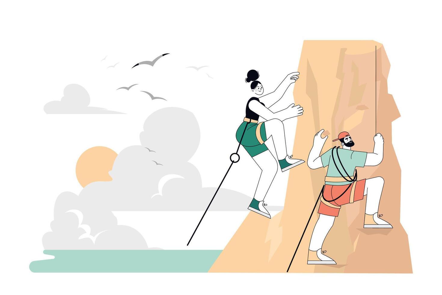 Summer Activities. Flat Illustration vector