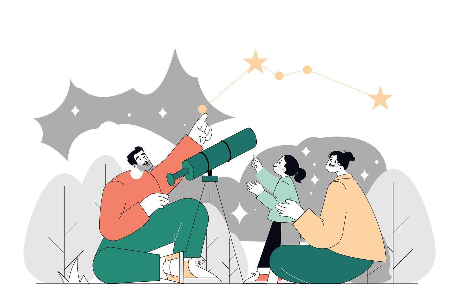 Summer Activities. Flat Illustration vector