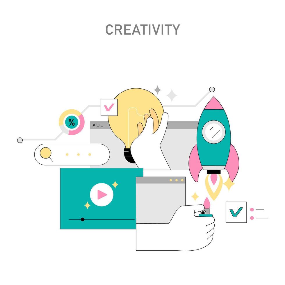 Soft Skills Flat illustration. vector