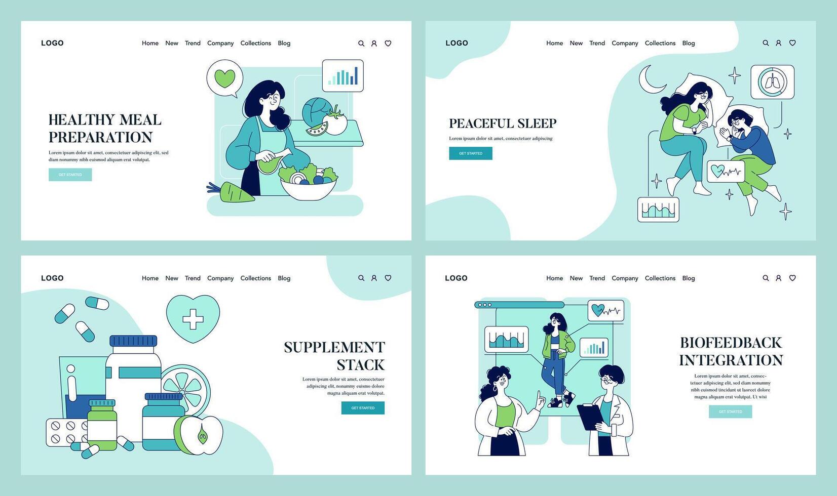 Biohacking. Flat Illustration vector