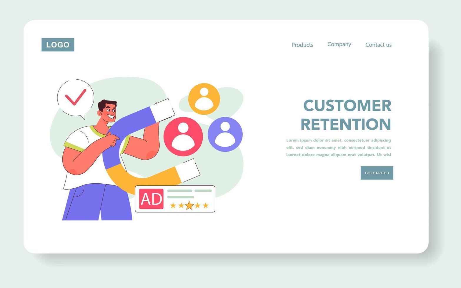 Mobile Marketing. Flat Illustration vector