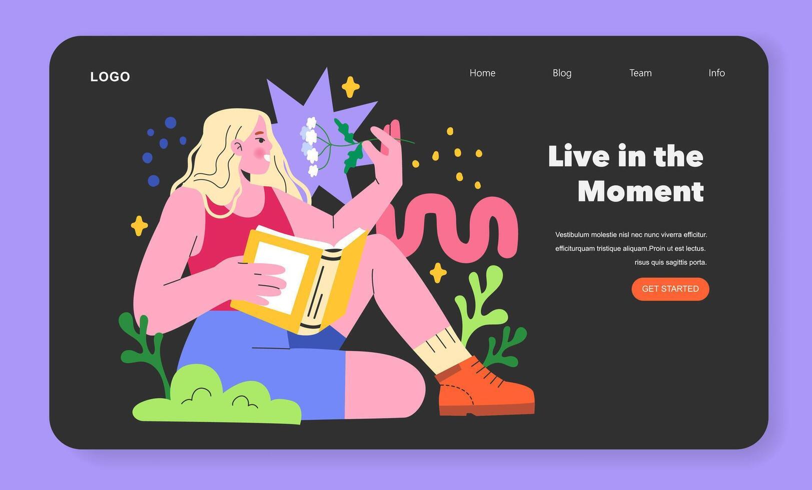 YOLO concept Flat illustration. vector