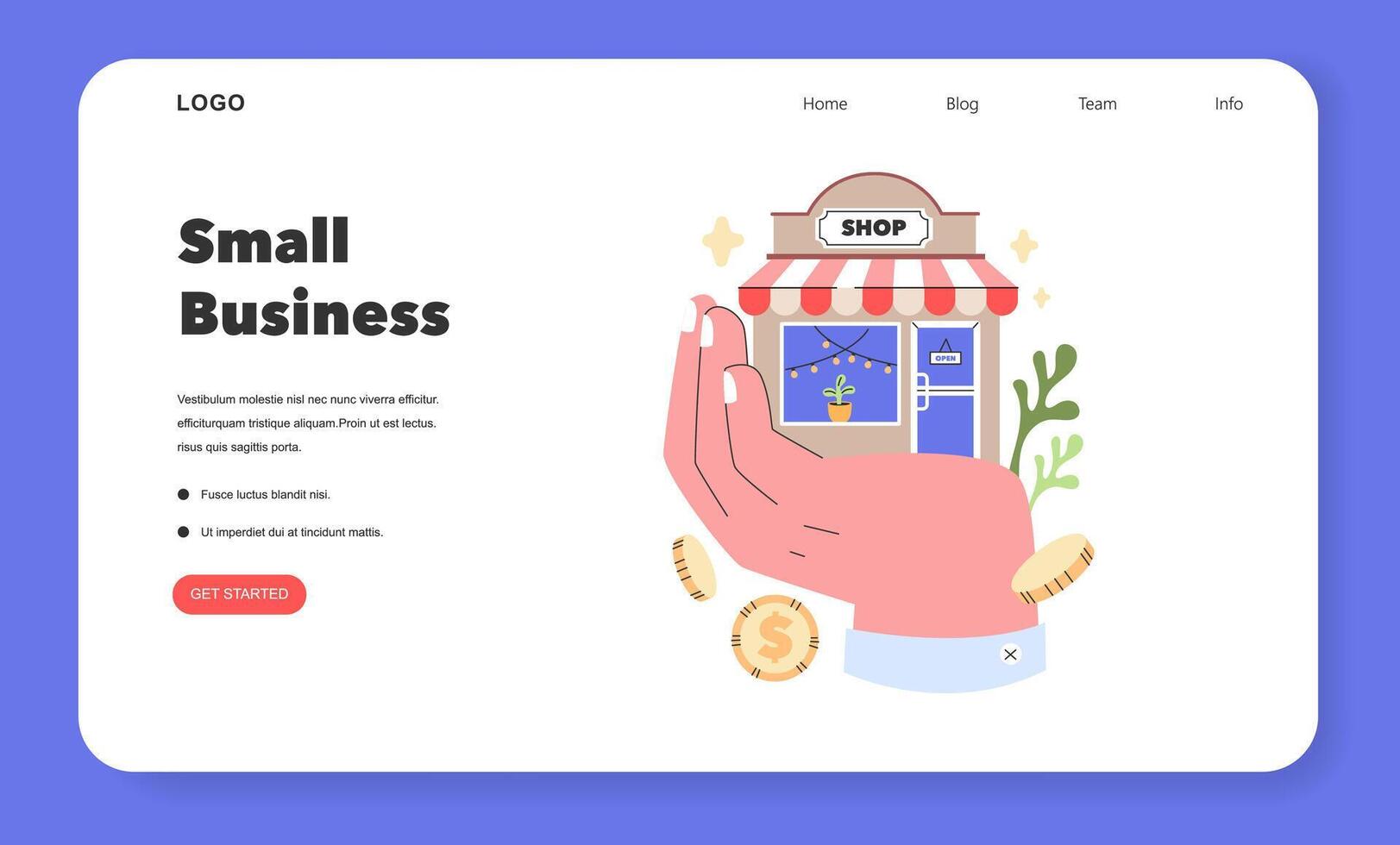Nurturing Small Business concept A protective hand cradles a quaint shop, symbolizing the care in building a local enterprise Entrepreneurial dreams in pastel hues illustration vector