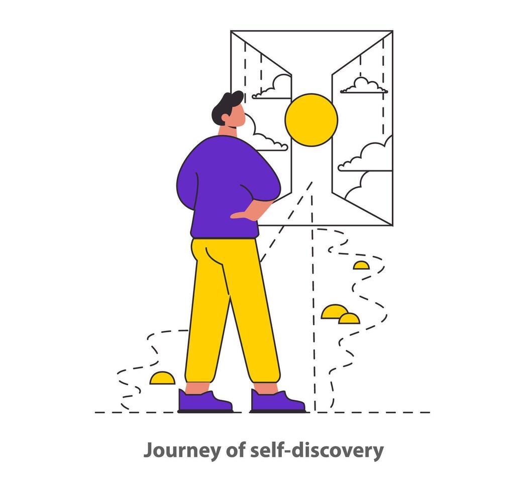 Self-Discovery Path concept illustration vector