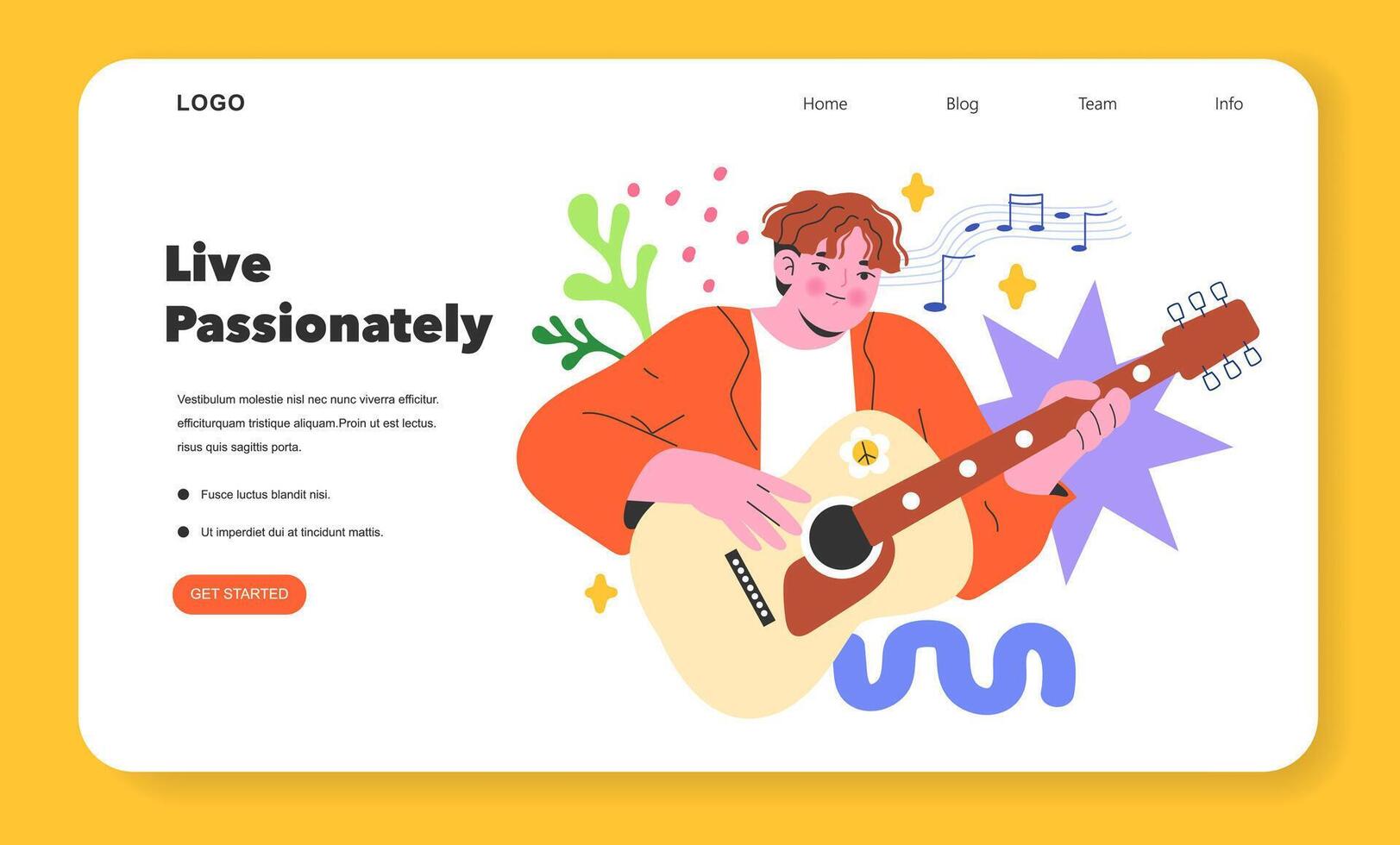 YOLO concept Flat illustration. vector