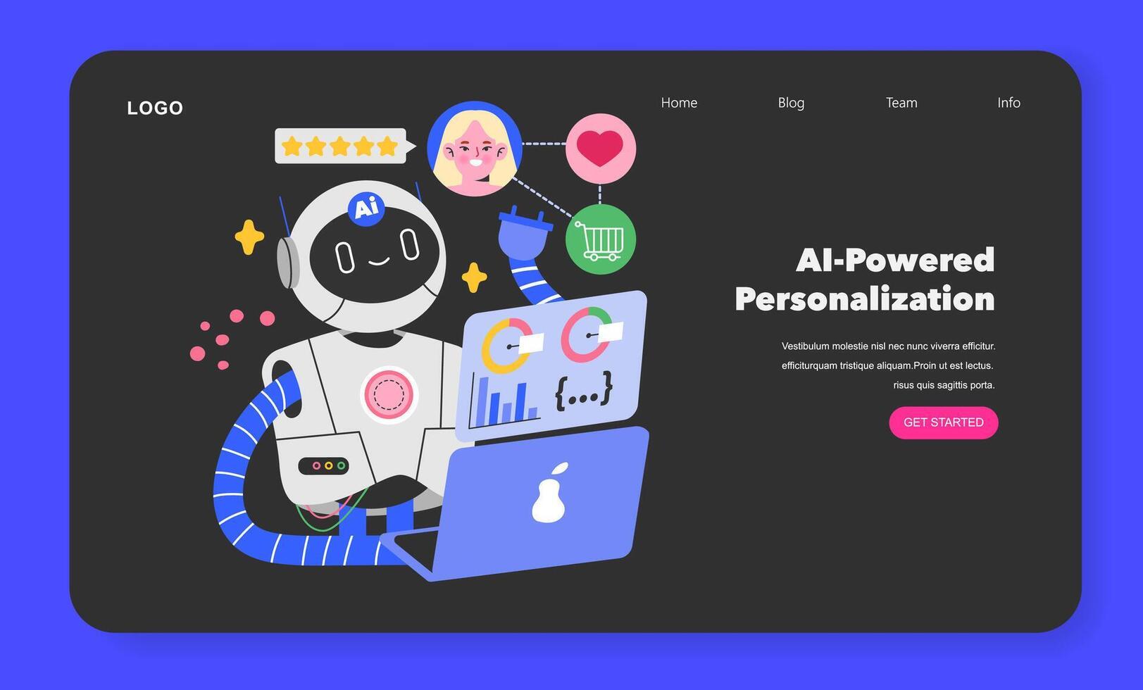 Retail Tech. Flat Illustration vector