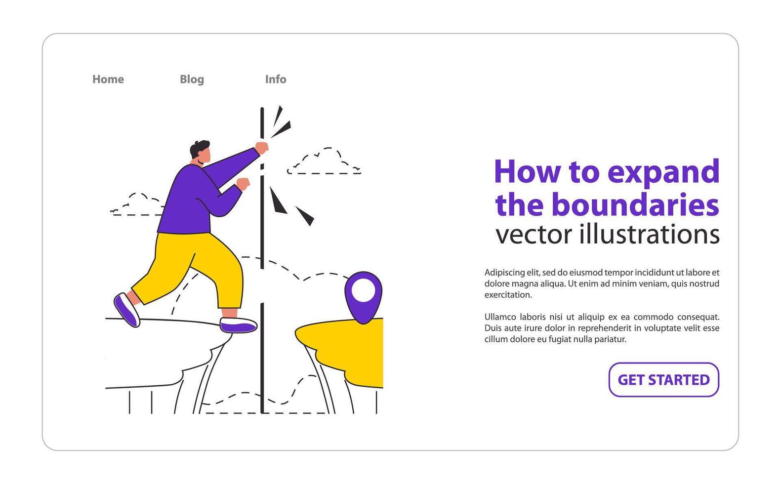 Boundary Expansion concept illustration vector