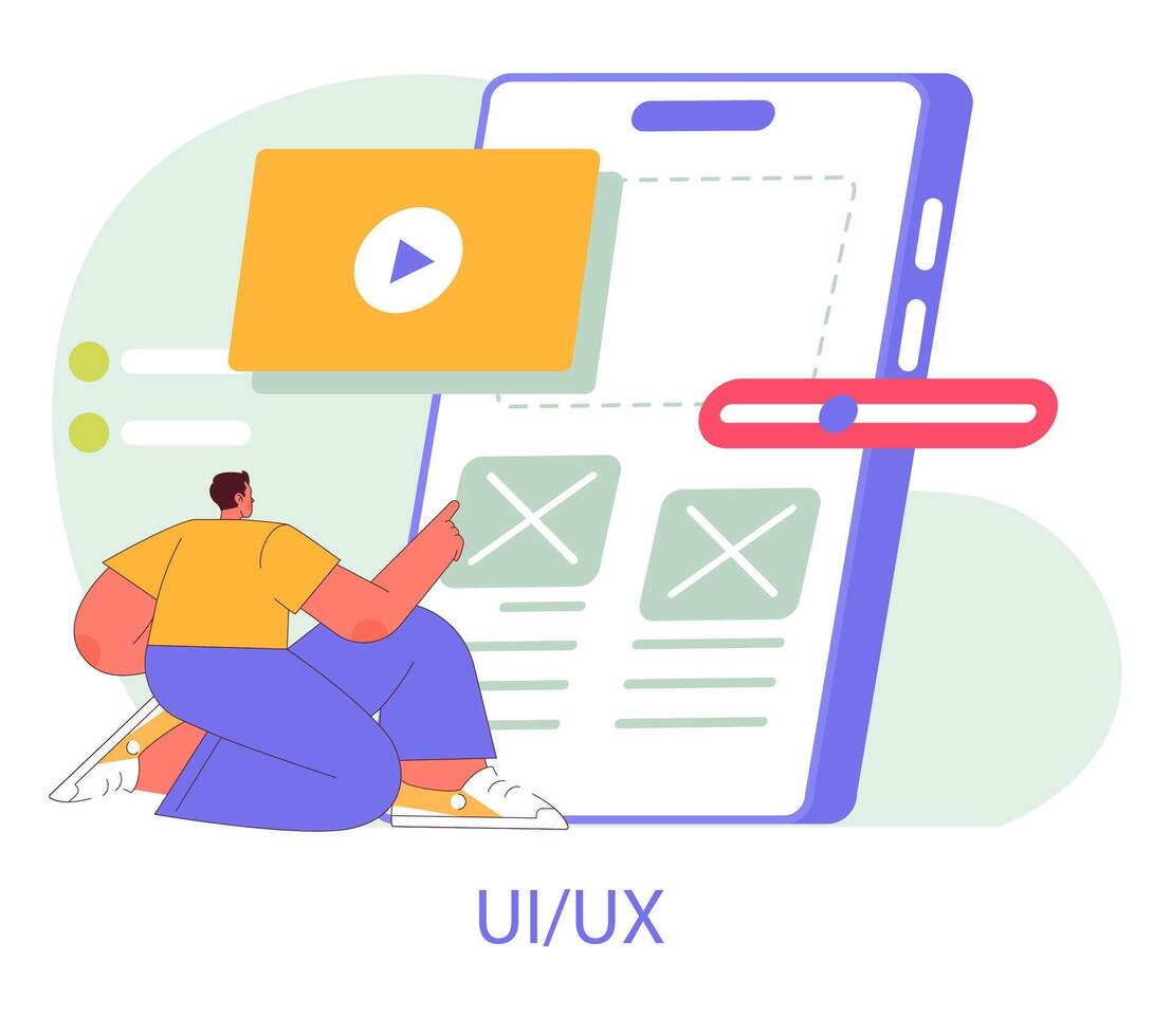 Mobile Marketing. Flat Illustration vector