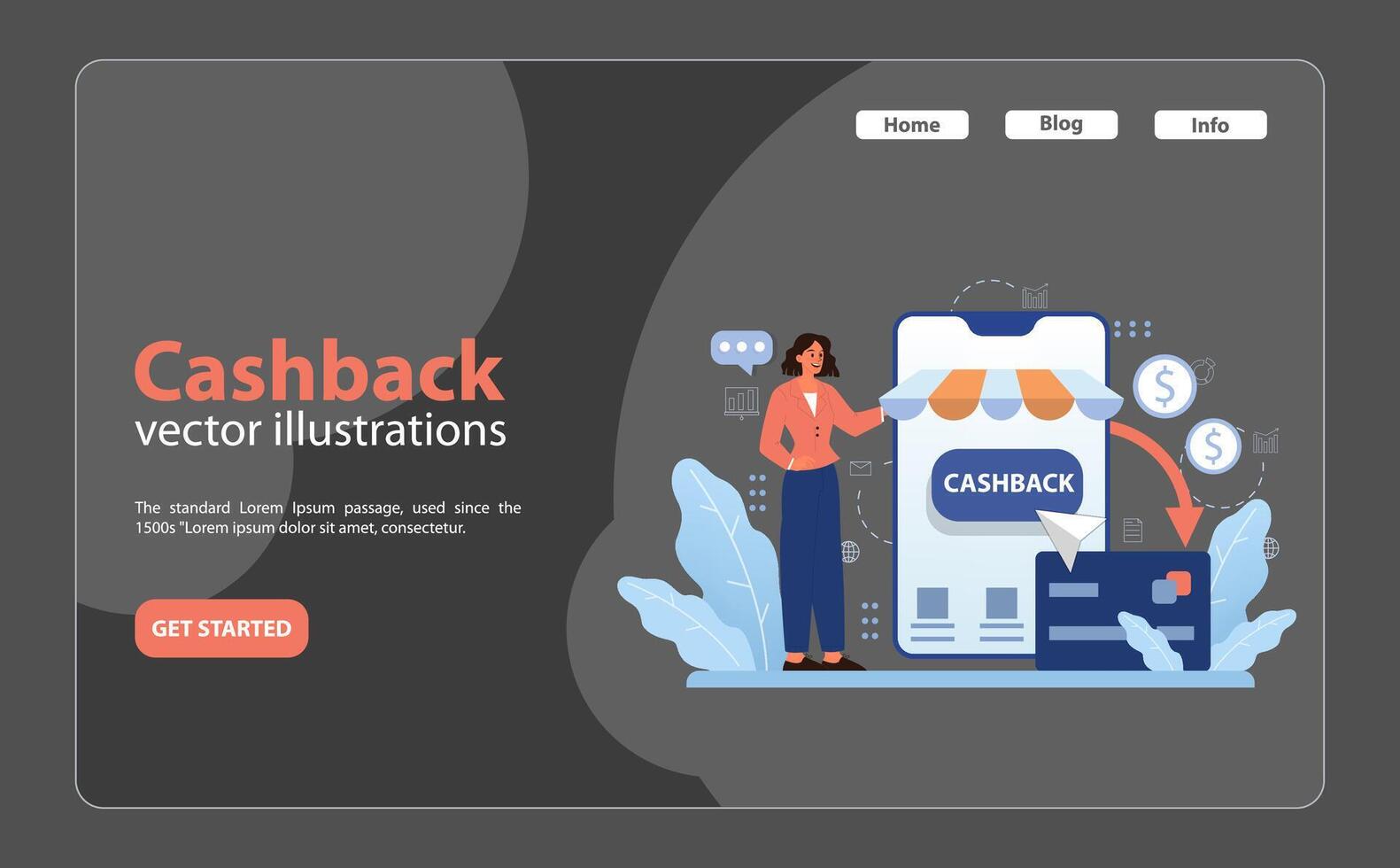 Cashback concept. Flat illustration vector