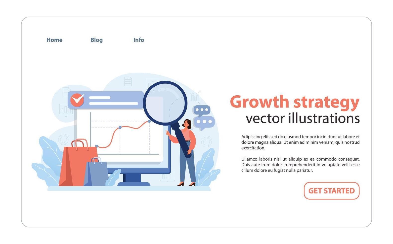Market penetration concept. Flat illustration. vector