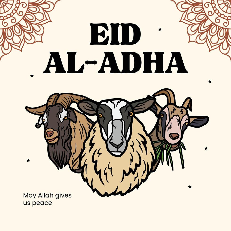 Eid Al Adha Mubarak Festival Background vector