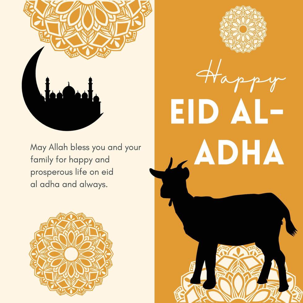 Eid Al Adha Mubarak Festival Background vector