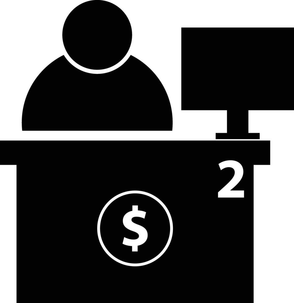 Bank teller icon. Cashier counter window sign. Bank cashier symbol. Bank counter logo. flat style. vector