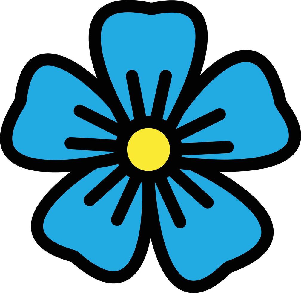 Flax Flower icon. Linen sign. Flaxseed seed symbol. flat style. vector