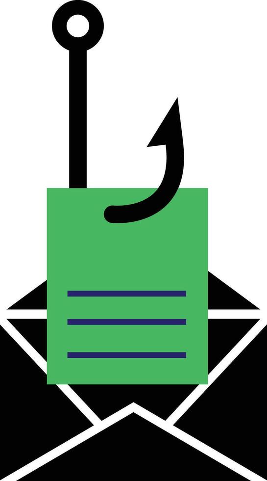 Email phishing icon. Hacker attacking computer sign. Online mail hacking malware activity symbol. flat style. vector
